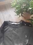 vintage szaro czarny sweter oversize antracid 100% bawełna dobrze wyko