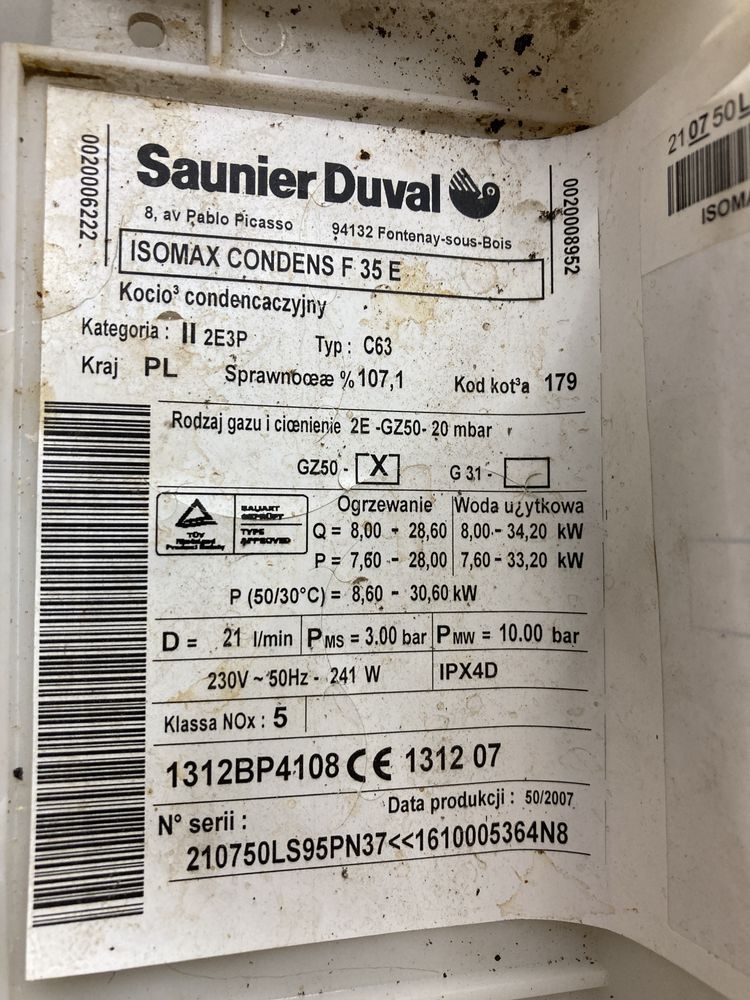 Regulator kotła Saunier Duval Isomax Condens F35 E SIEMENS