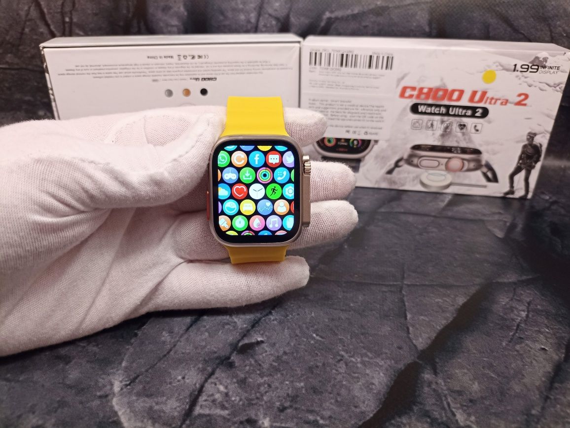 Часи Watch Ultra, смарт годинник C800, чіткий екран, безпровідна заряд