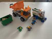 Zestaw Lego śmieciarka + zamiatarka