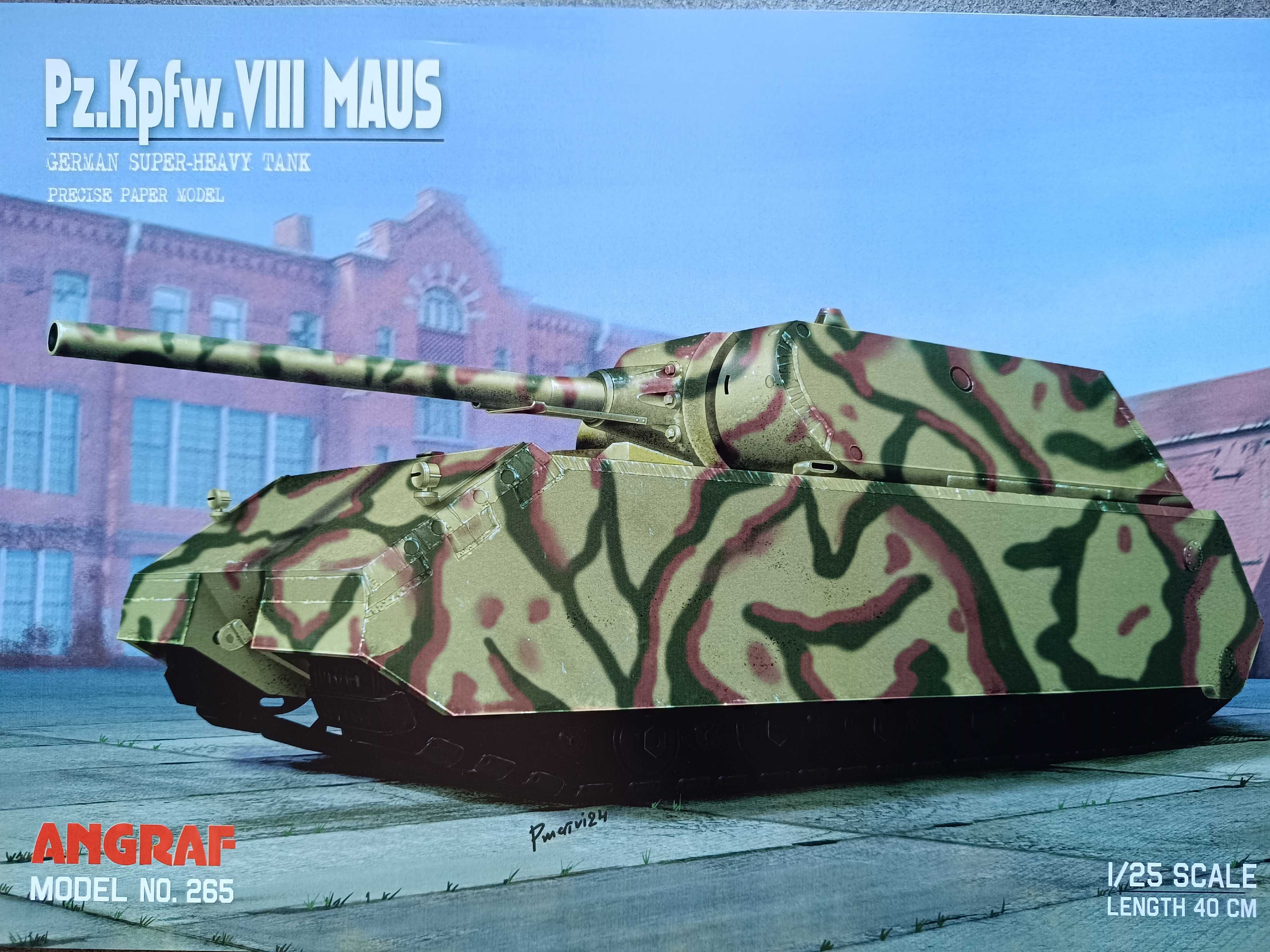 Model kartonowy Angraf 246: czołg Pz.Kpfw. VIII MAUS