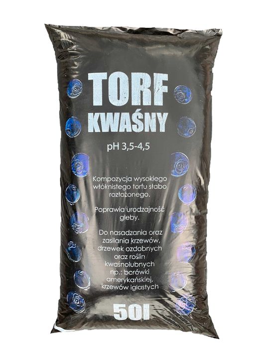 Torf kwaśny 50L Borówka Iglaki Wrzosy Paleta 50szt Dostawa Gratis