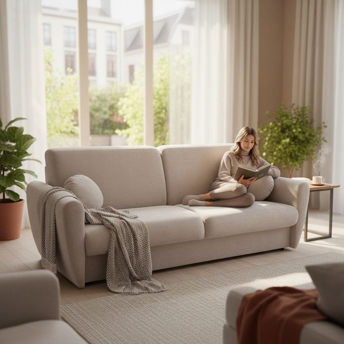 Kanapa BALI Wersalka do salonu, Funkcją spania, pojemnik na pościel