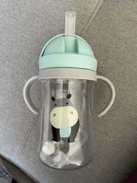 Nowa butelka dla niemowląt ze słomką i obciążnikiem 350ml