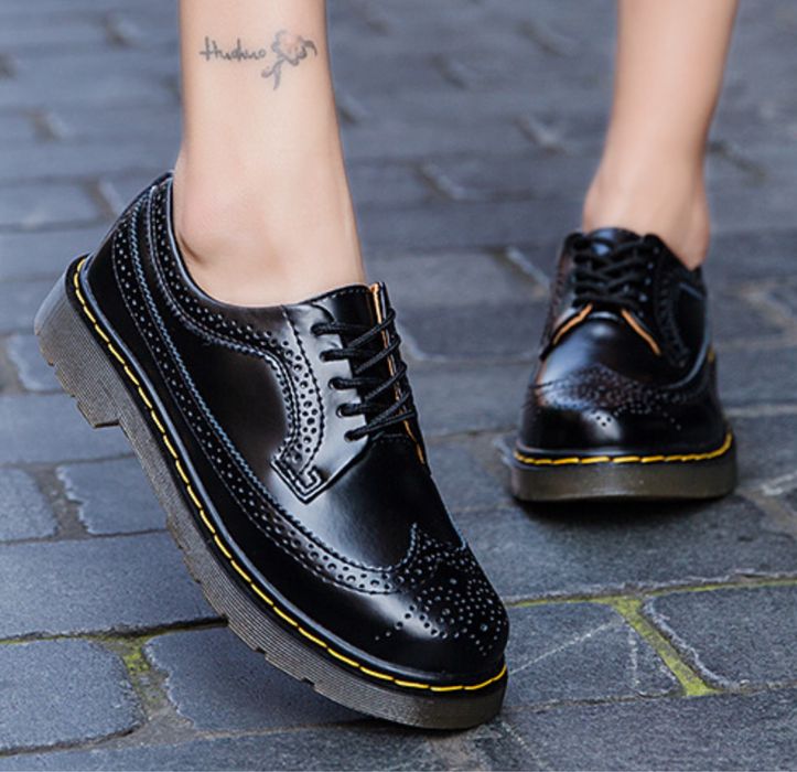 Glany półbuty Oxfordki unisex martensy mokasyny klasyczne