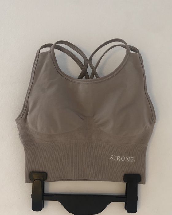 Top treningowy Strong Point Shape & Comfort beżowy, rozmiar XS