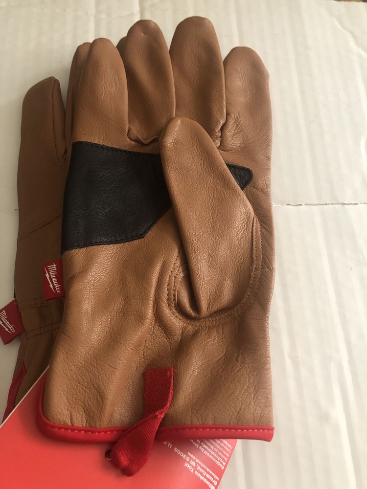Перчатки, робочі рукавиці Milwaukee шкіряні