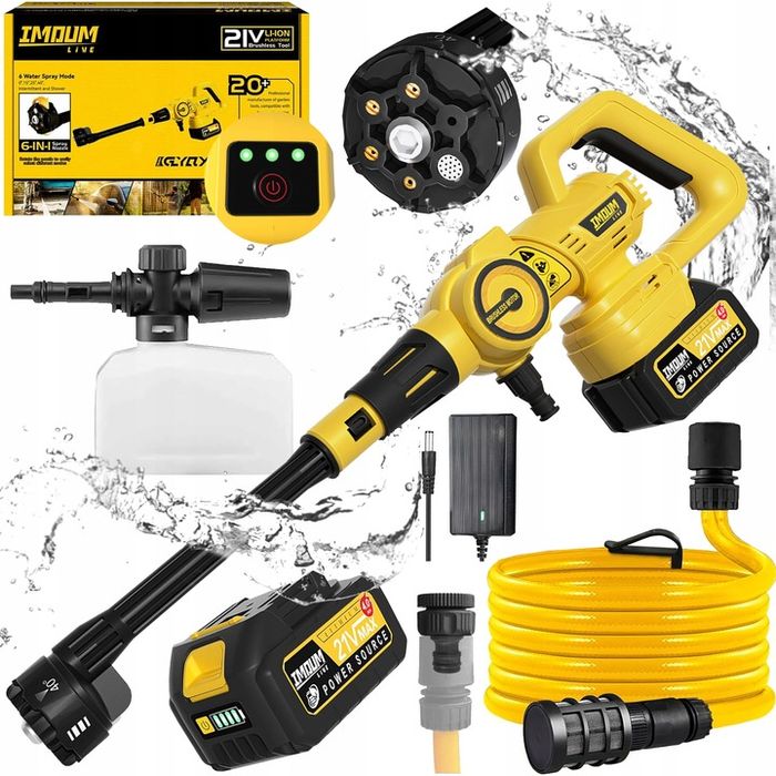 Myjka Ciśnieniowa Akumulatorowa Bezprzewodowa Imoum 4ah 21v 400w Zesta
