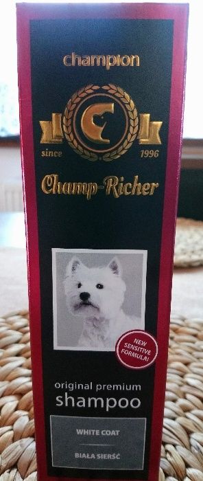 Champion Champ-Richer szampon dla psów o białej sierści.