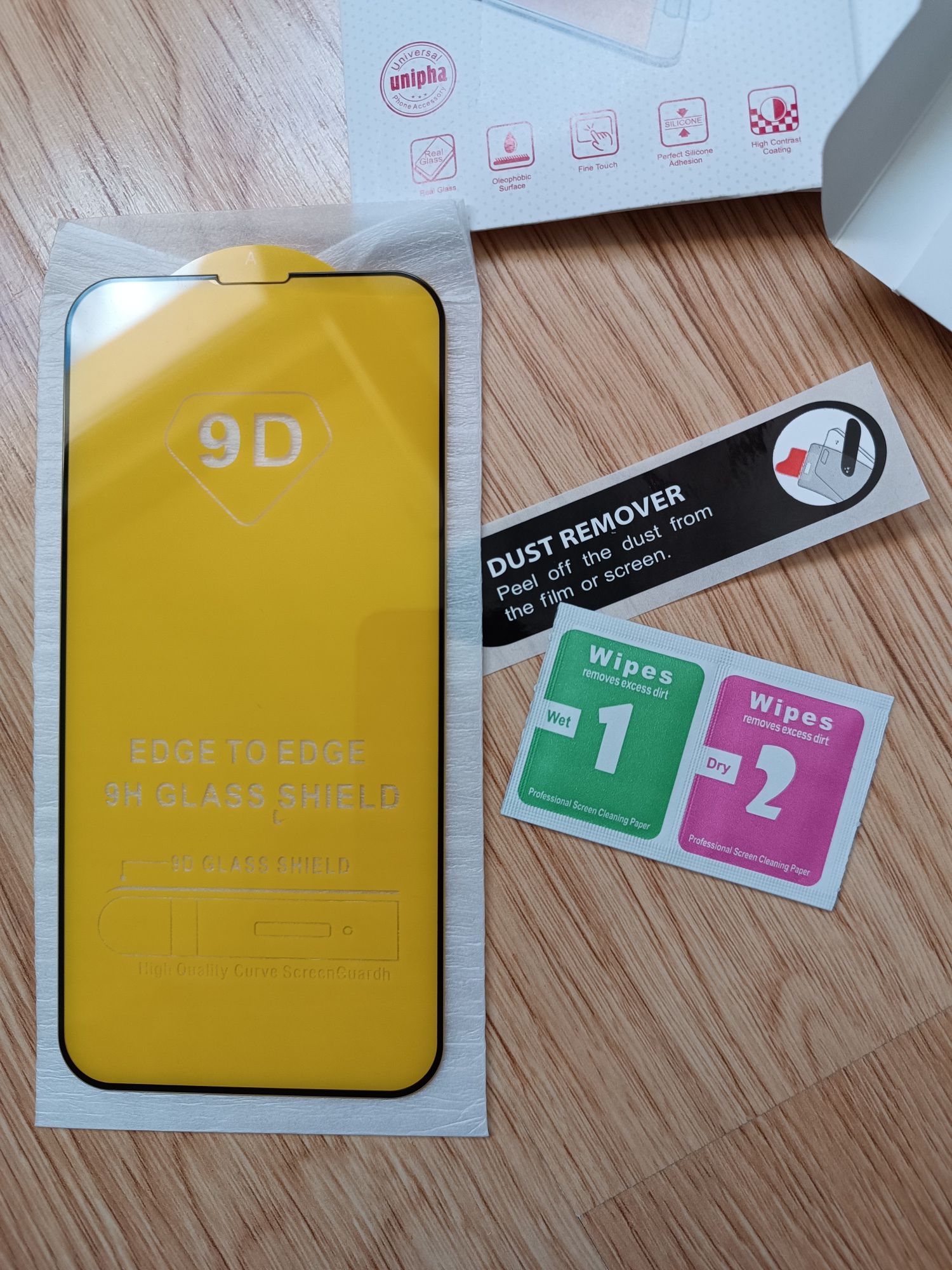 6 sztuk - Szkło hartowane 9D, iPhone 14 (6.1) black