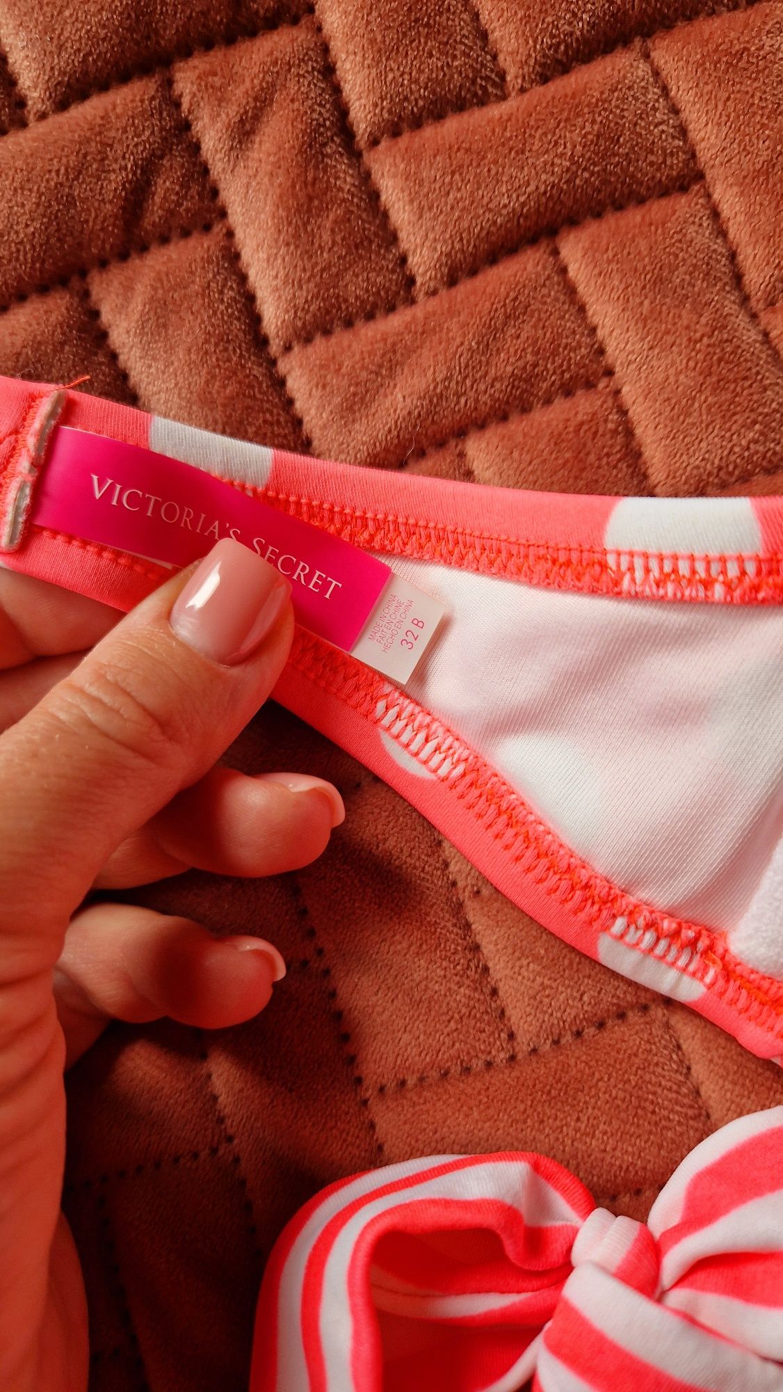 Купальник бандо Victoria's secret (бюст 32B, плавки XS)