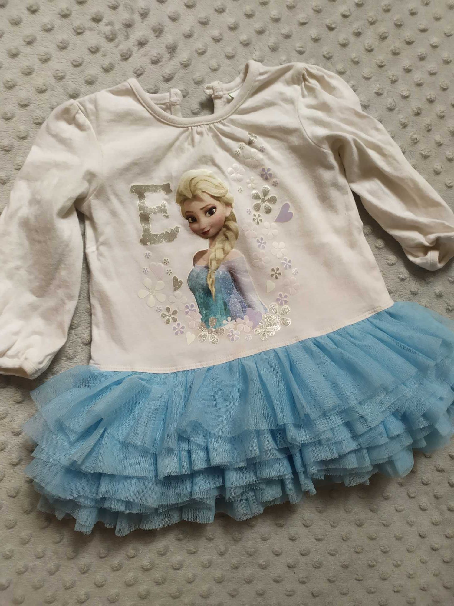 Bluzka sukienka ELSA kraina lodu Disney baby 74