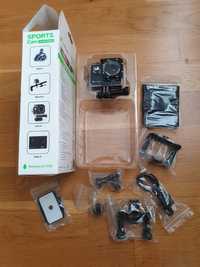 Nowa Kamera Sportowa Wodoodporna Zestaw Sports Cam HD 1080P jak GoPro