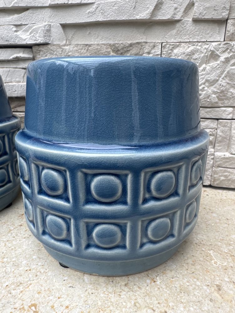 Home&you ceramiczna doniczka z krakelury doniczki 2szt komplet
