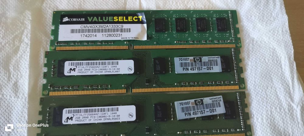 Memória RAM 8 GB no total das 3