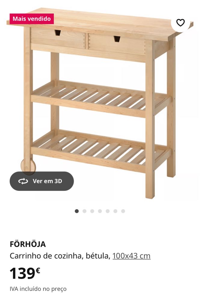 Carrinho de cozinha FÖRHÖJA