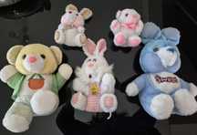 Conjunto de 5 bonecos de peluche