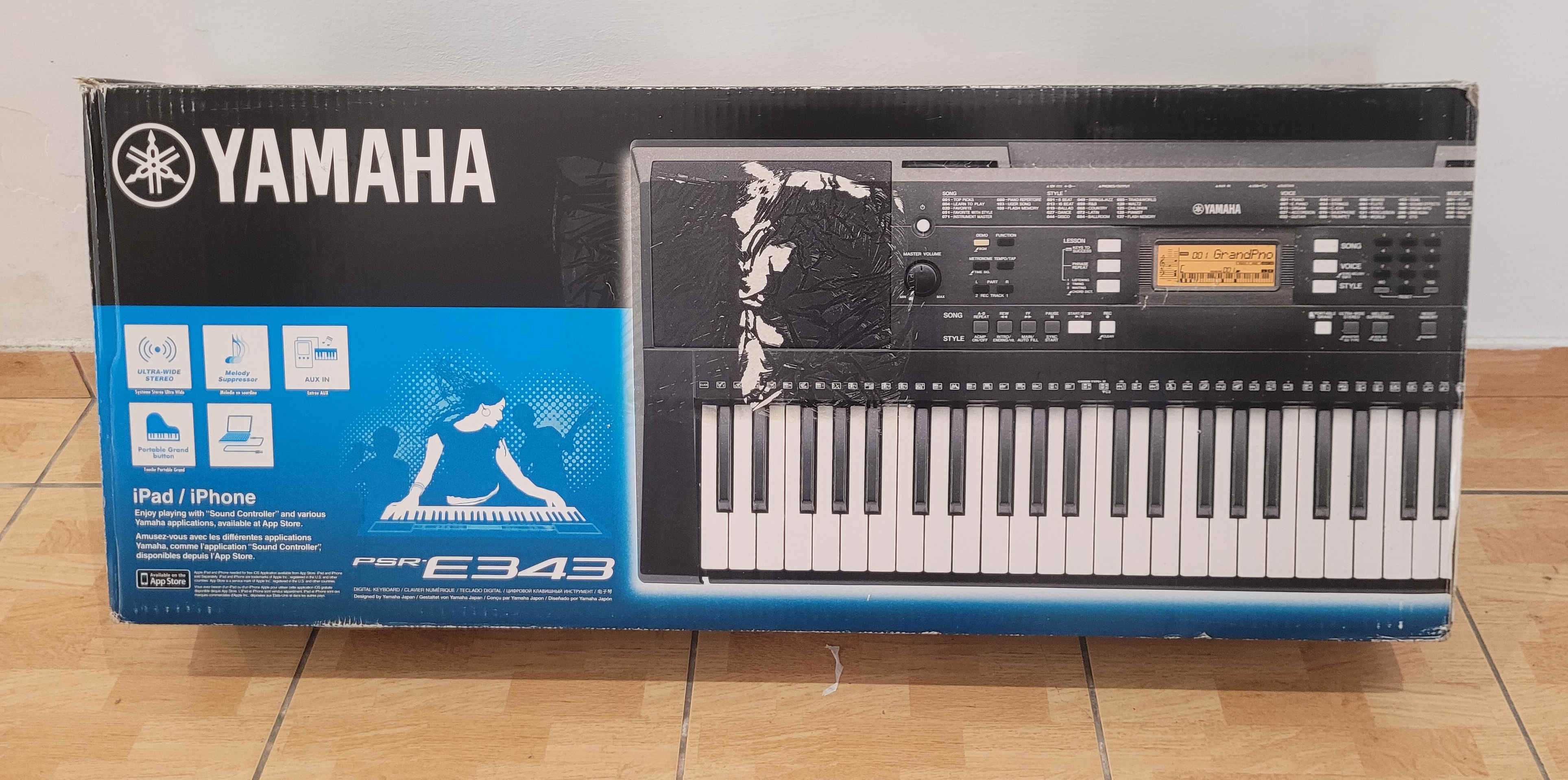 Klawisze Keyboard Organy Yamaha PSR E343 Pudełko