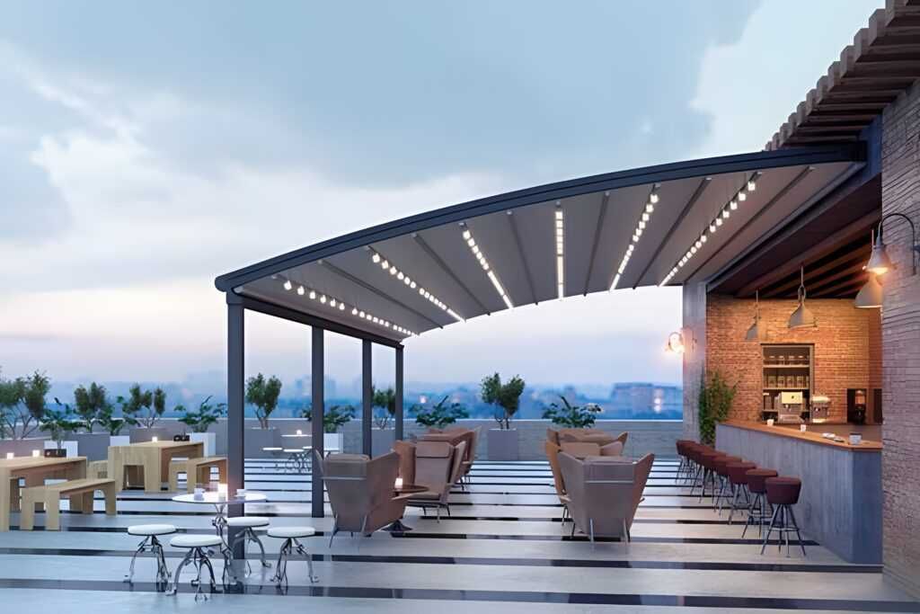 Toldos de esplanadas  proteção solar restaurantes/cafe - cobertura