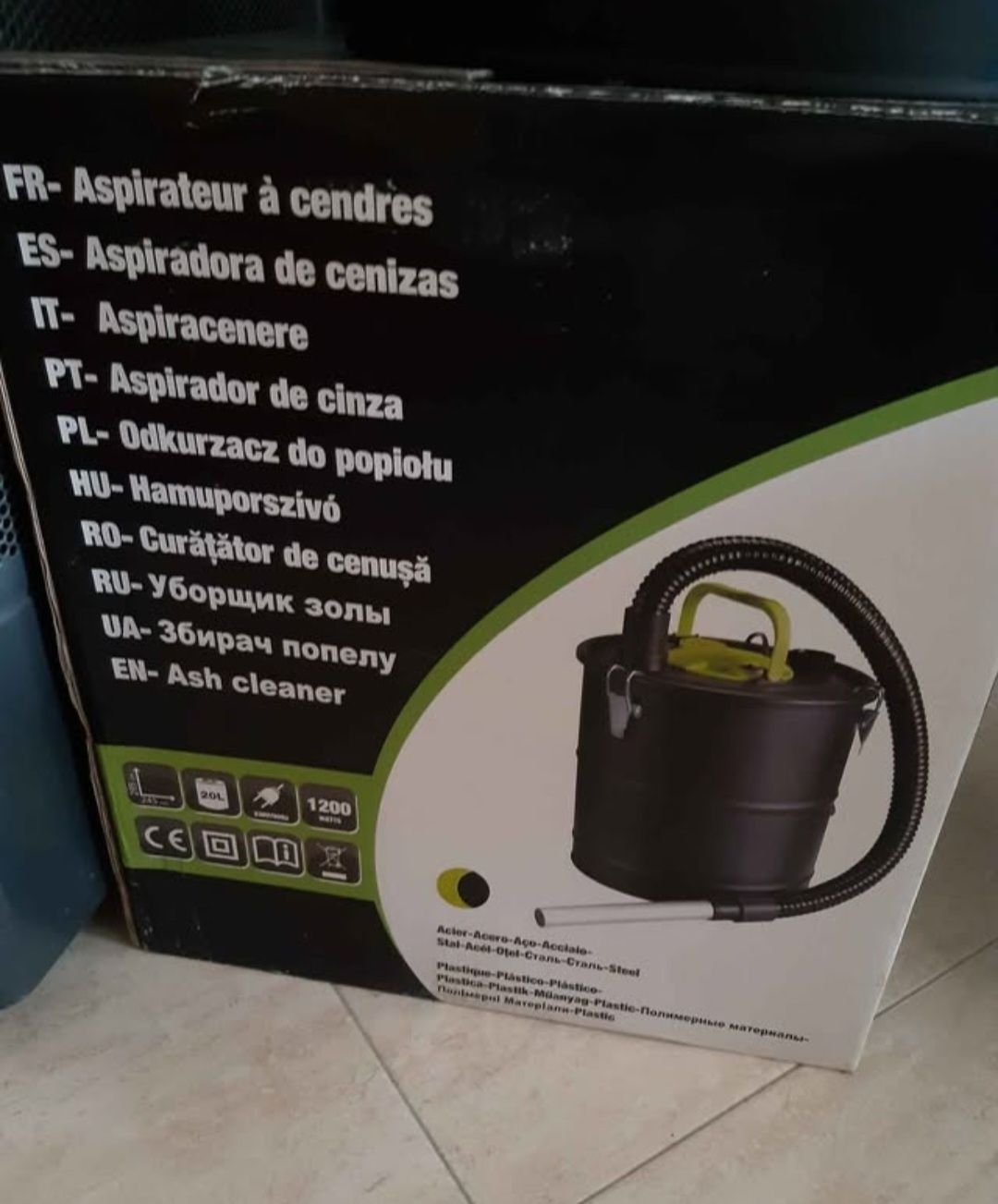 Aspirador de cinza
1200w 20l
Filtro lavável