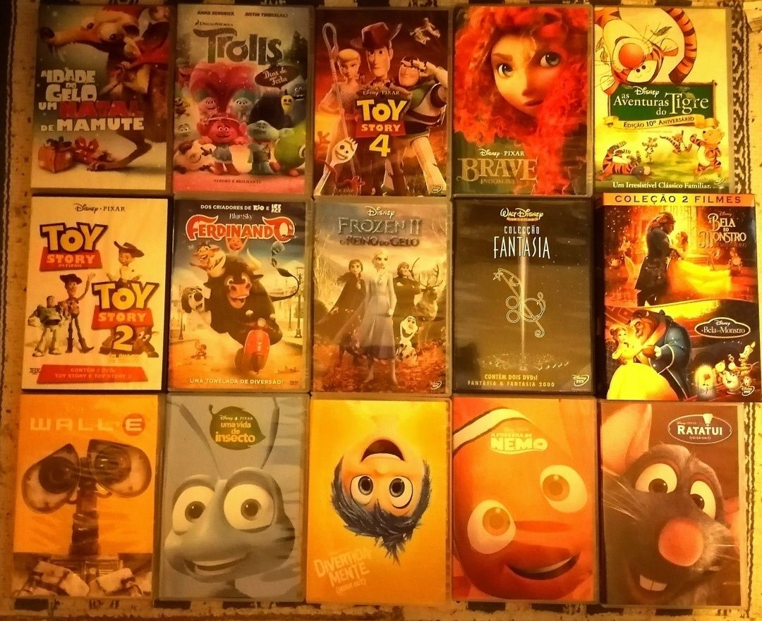 Lote 346 DVD's originais da Disney / DreamWorks / Warner, anime, manga