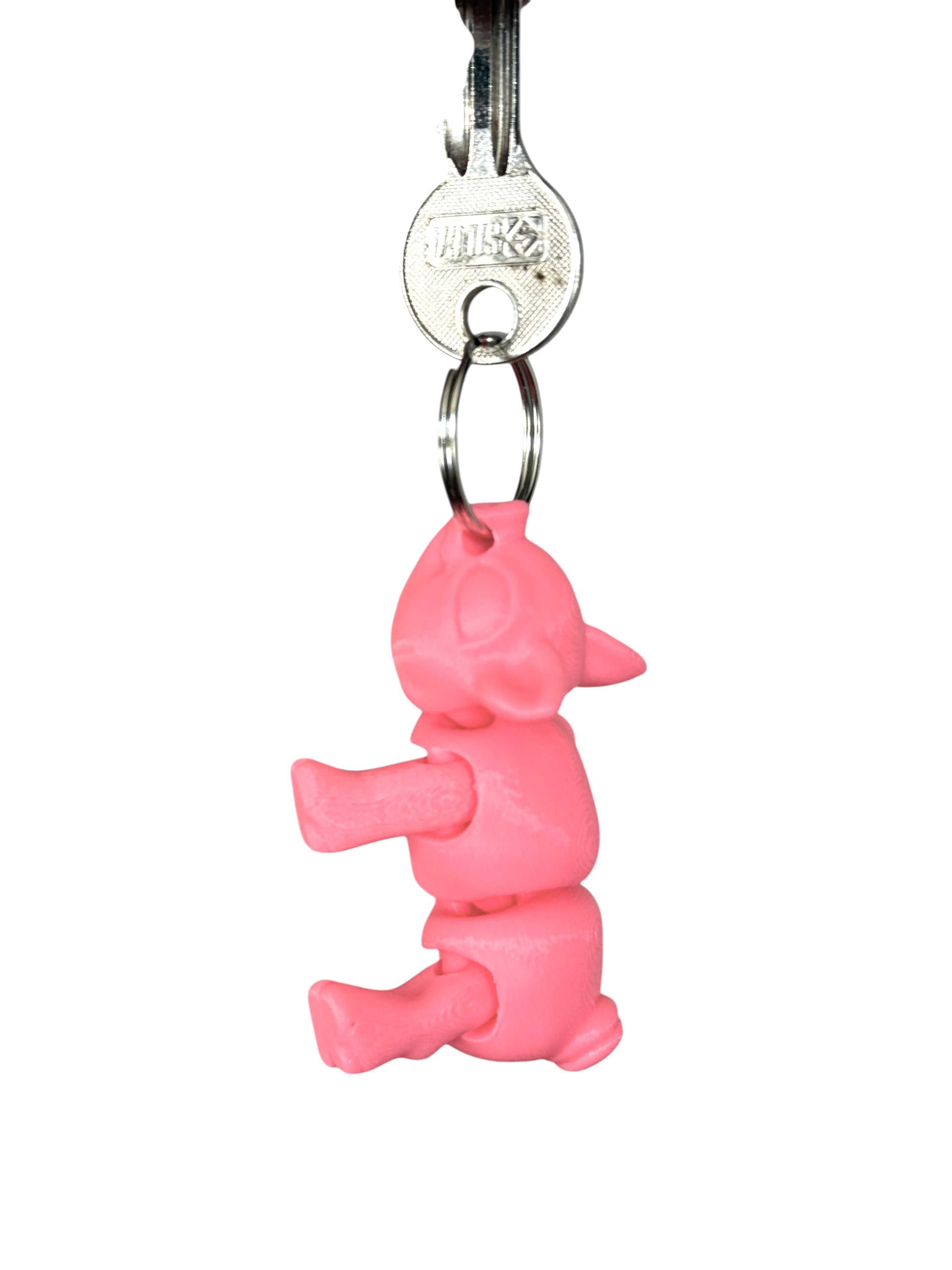Brelok ruchoma Świnka, druk 3D, dekoracja-mini figurka-zabawka-prezent