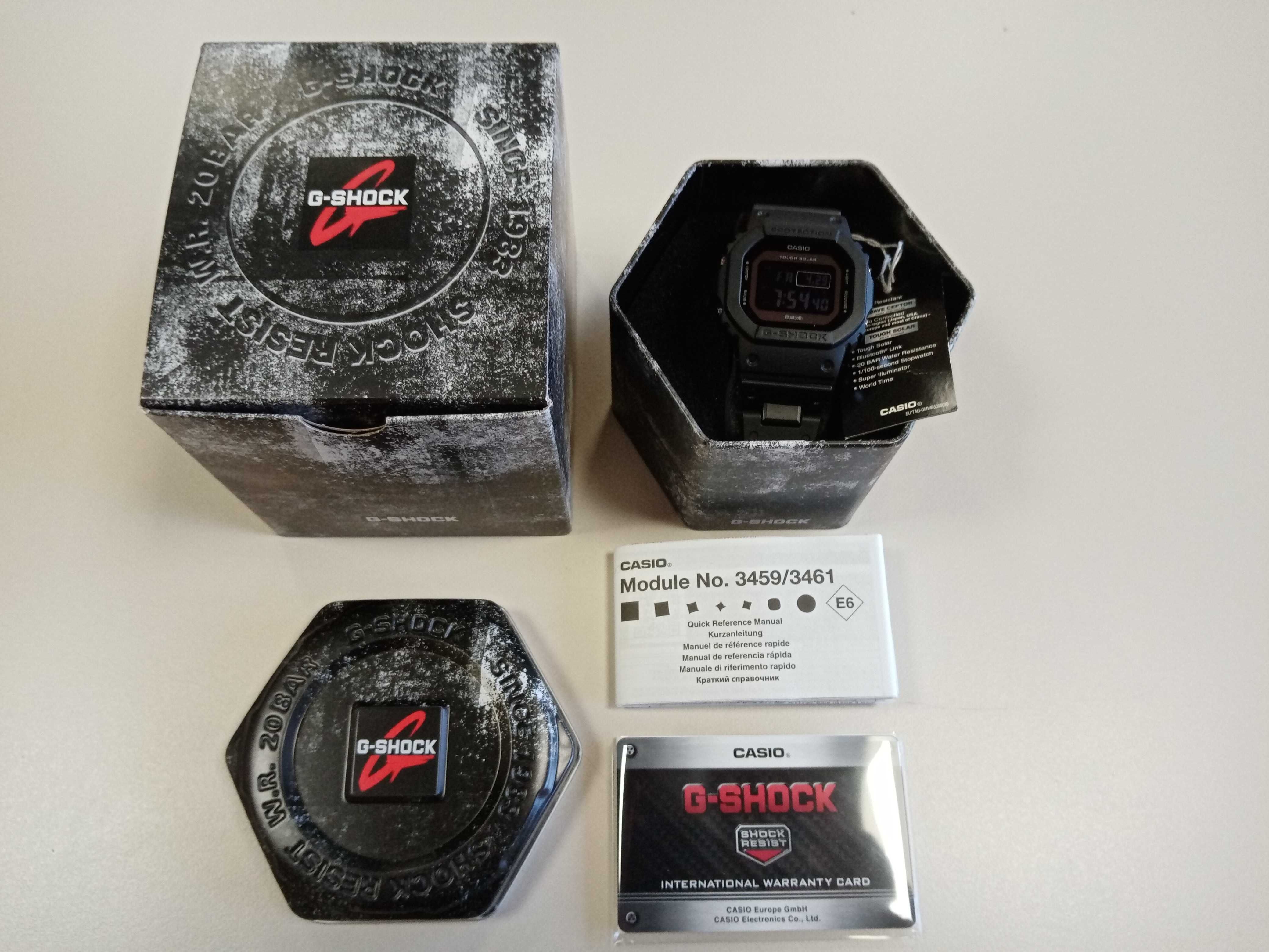Casio G-Shock GW-B5600BC All Black Solar/Bluetooth - Novo e Original