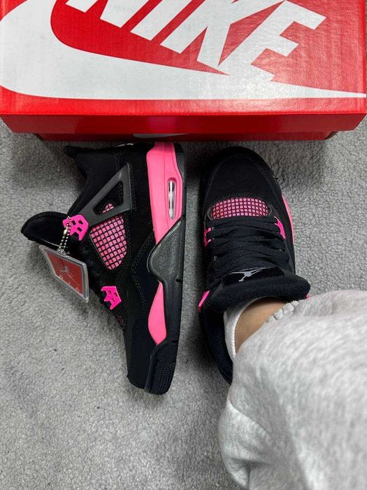 Кросівки Nike Air Jordan Retro 4 Bred Black Кроссовки Джордан.Термо
