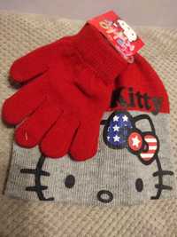 Czapka z rękawiczkami Hello Kitty