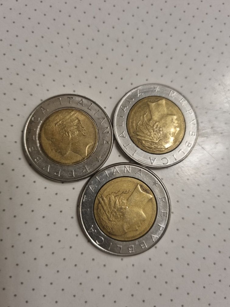 Monety 500 lirów Włochy