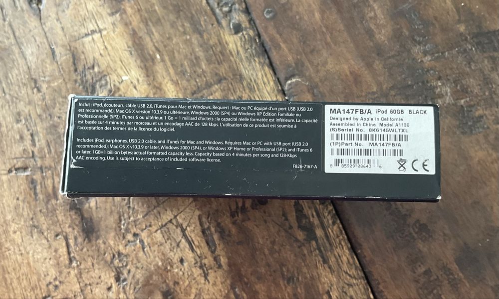 Ipod 60GB Black Apple do ano de 2005