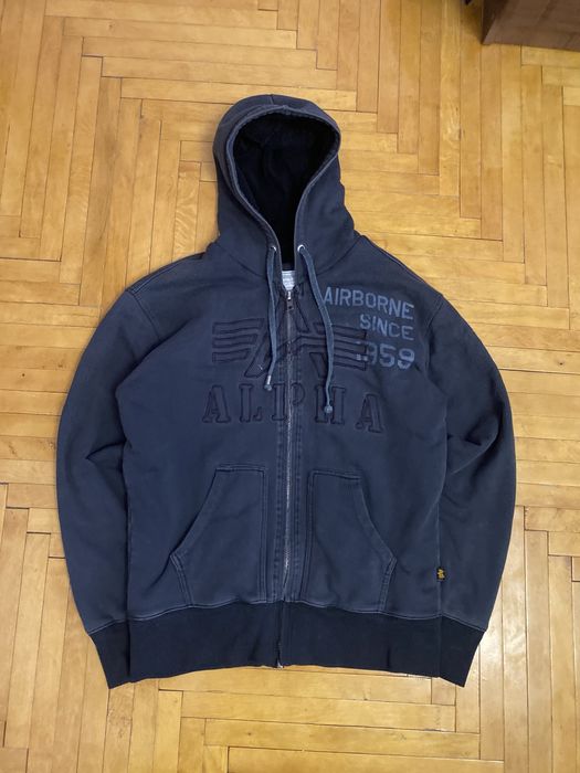Rare vintage hoodie Alpha Industries, size L