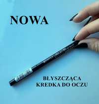 nowa czarna błyszcząca brokatowa kredka do oczu essence 34