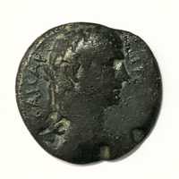 79-117 (?) RZYM, kontrmarka antyczna moneta z brązu