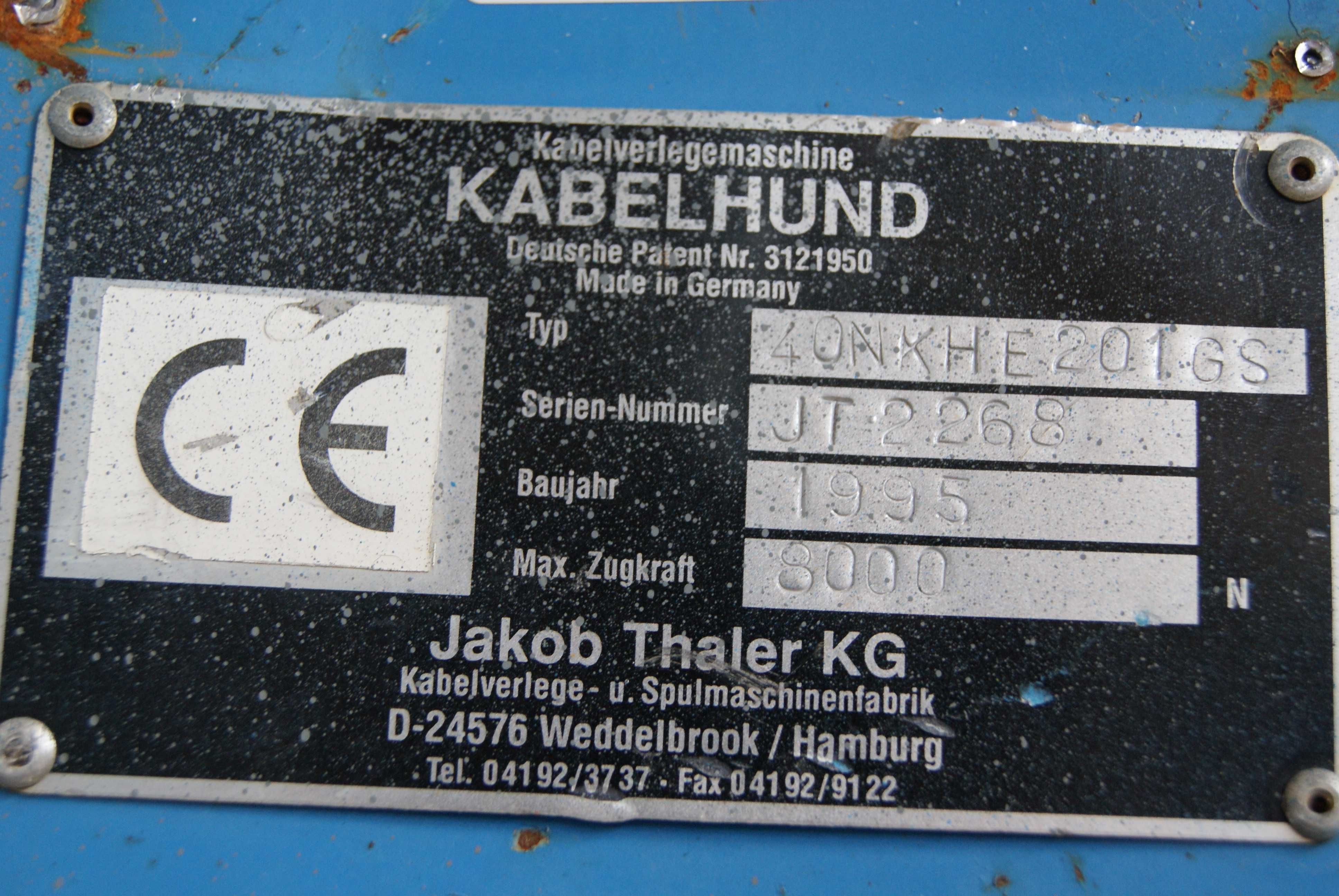 Машина для прокладання кабелів Kabelhund 40NKHE201GS