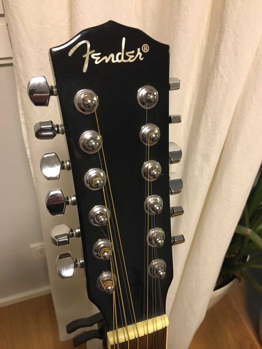 Fender DG-16E BLK 12 струн эл/акустика Корея, в кейсе+ремень+стенд