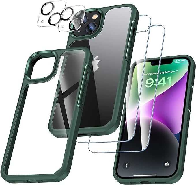 UniqueMe Zestaw 5 w 1 etui do iPhone 14 zielony