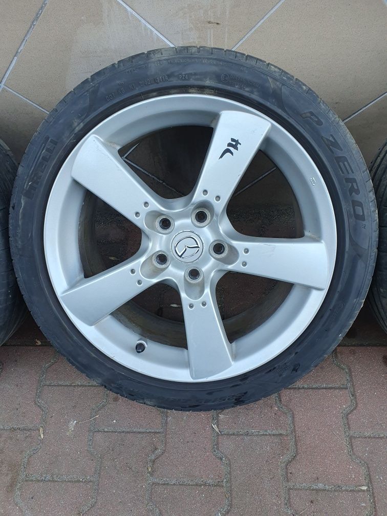 Oryginalne Felgi 18" Mazda RX8 5x114.3 ET50 +225.45.18 Pirelli