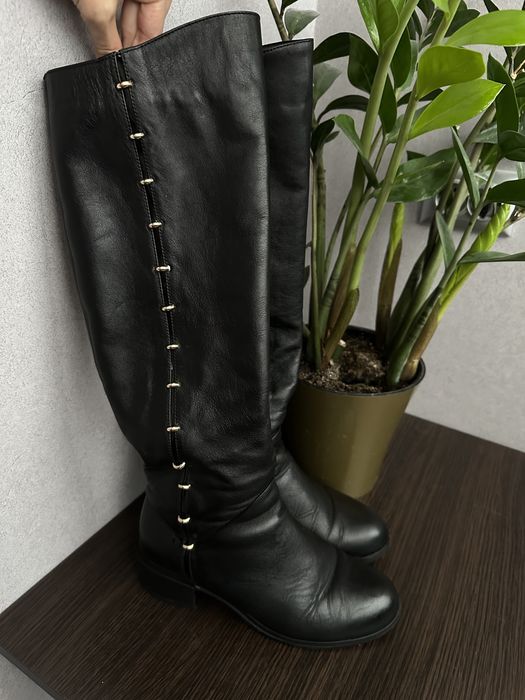 Продам жіночі високі чоботи натуральна шкіра