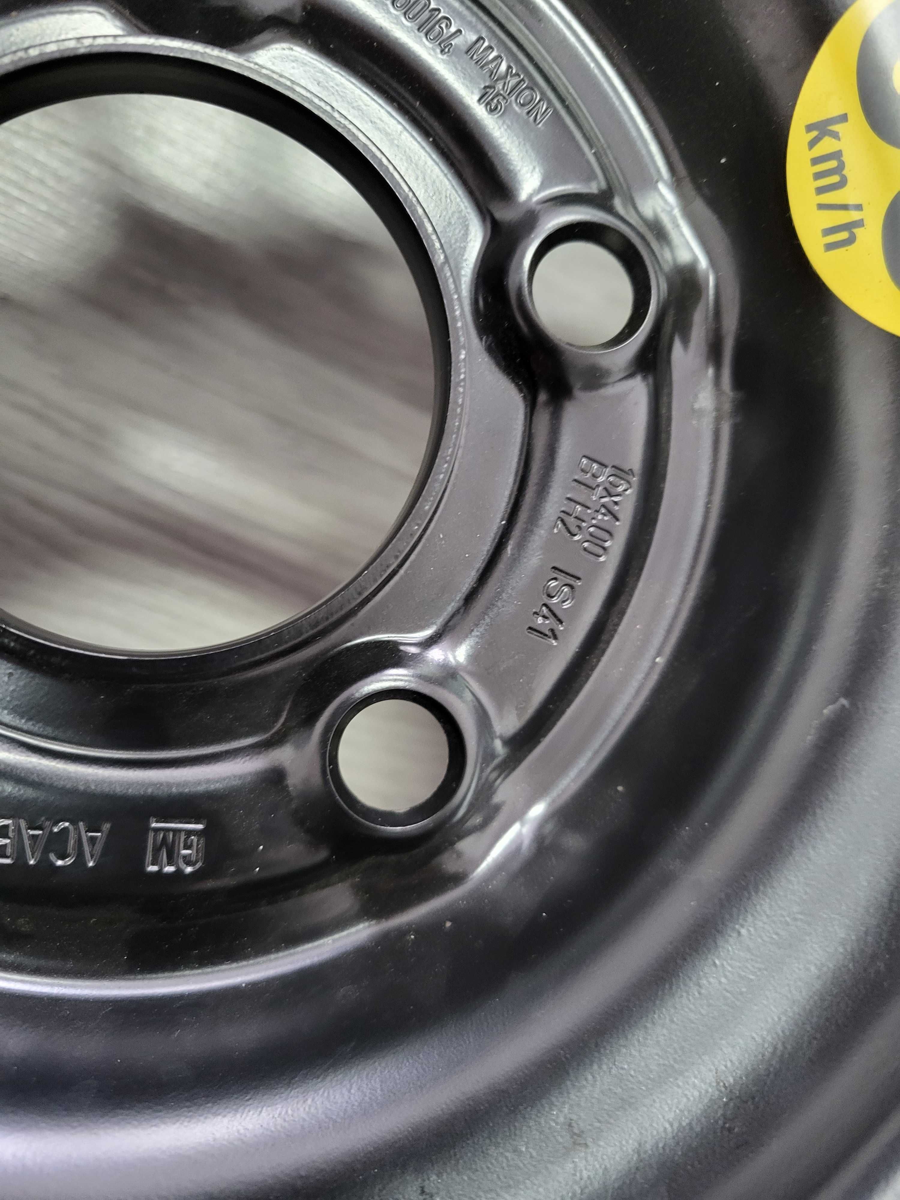 KOŁO r16 (((KD8/22)02 dojazdowe ASTRA VECTRA ZAFIRA 5x110 4T 4x16 ET41