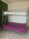 Beliche ferro convertível para sofá cinzento