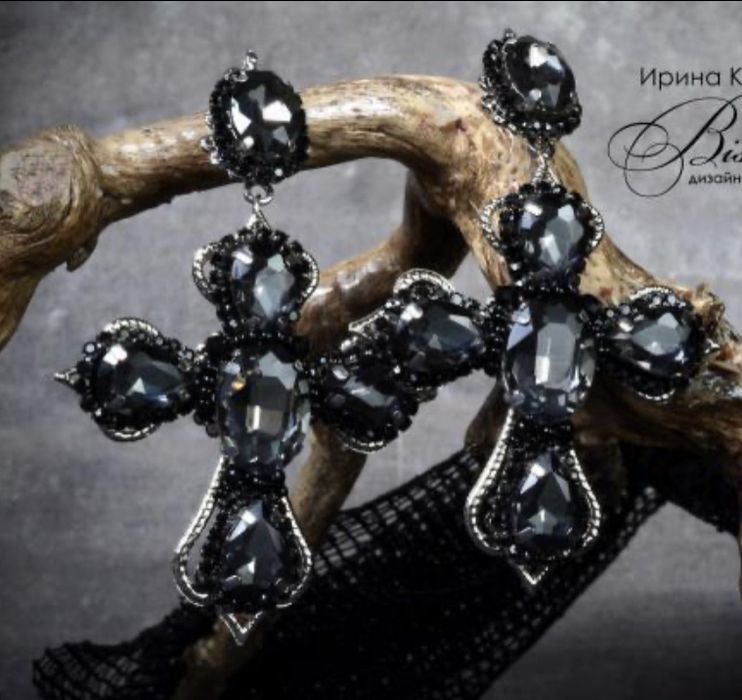 Серьги кресты