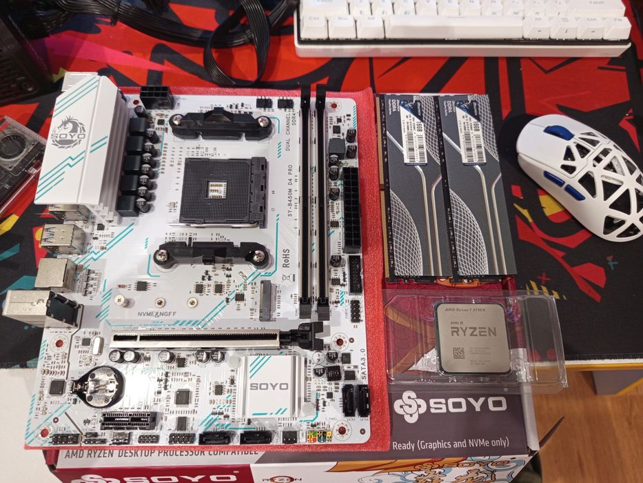 Топ бюджетний коплект на Am5 Ryzen 7 8700f/b650m/32gb в наявності!