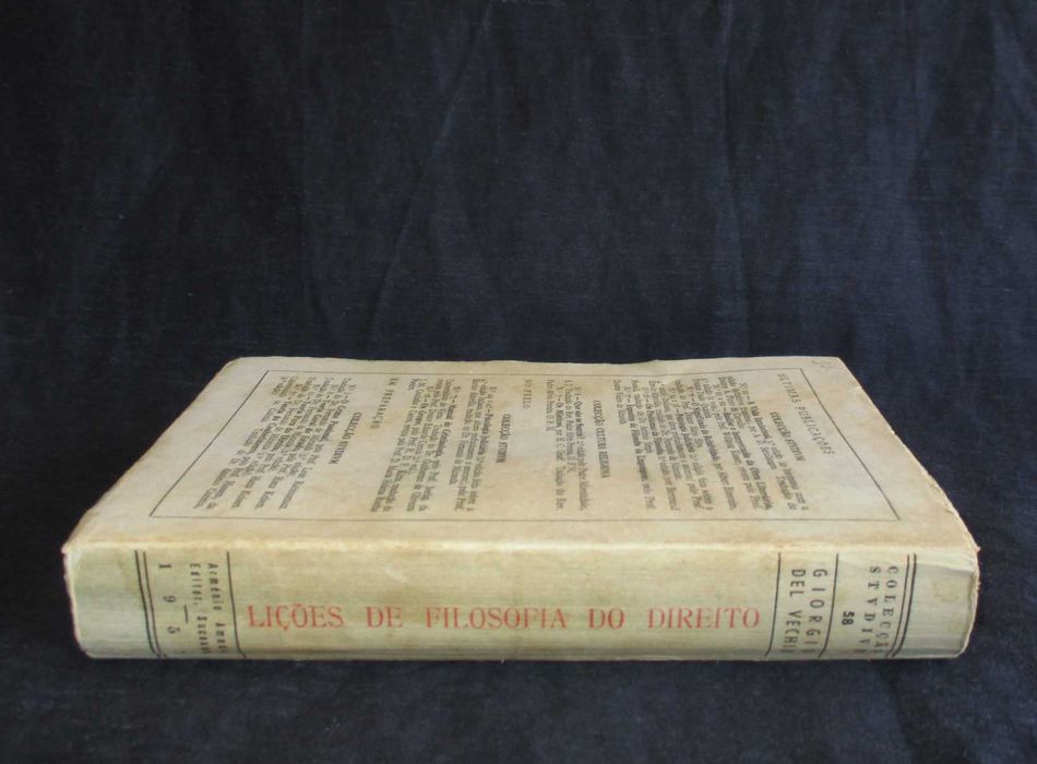 Livro Lições de Filosofia do Direito Prof. Giorgio Del Vecchio