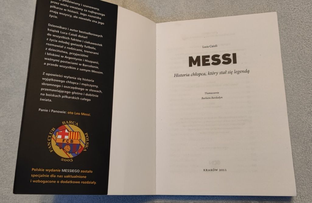 Książka "Messi. Historia chłopca, który stał się legendą" Luca Caioli