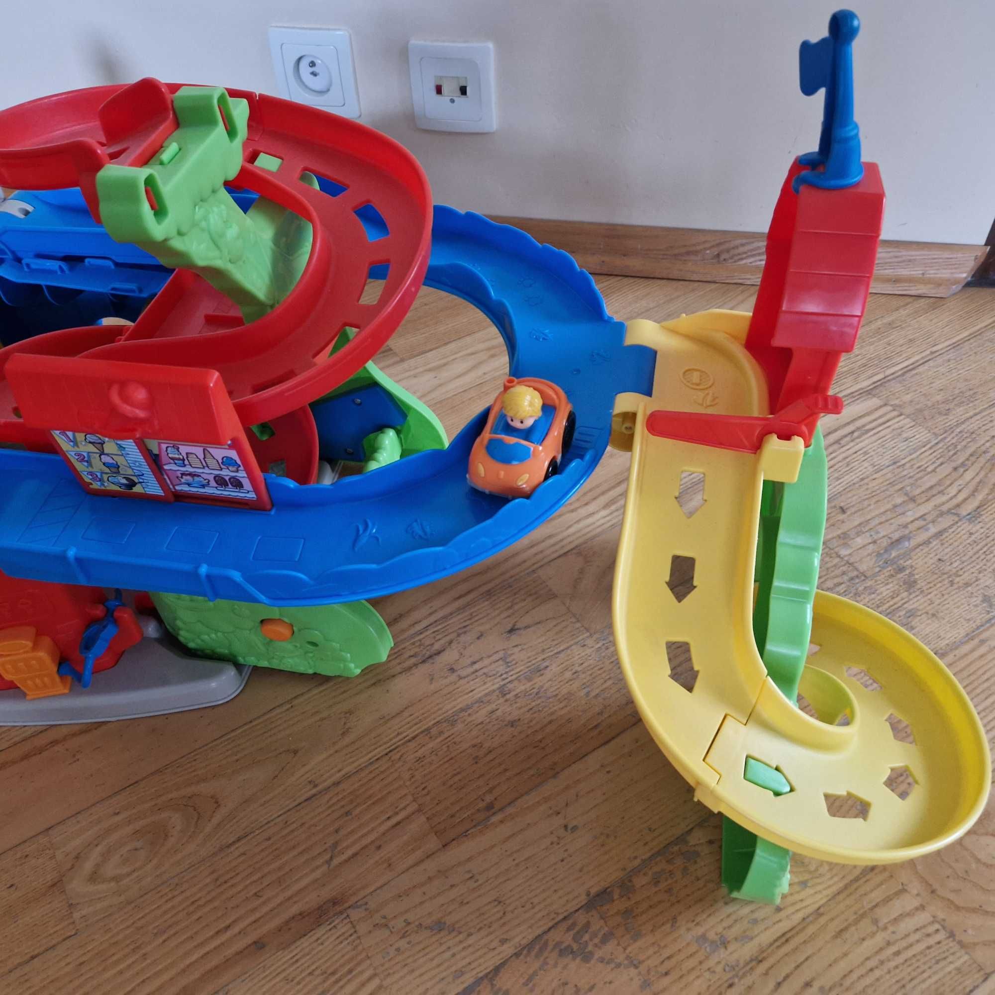 Tor,garaż samochodowy Fisher Price 2 w 1