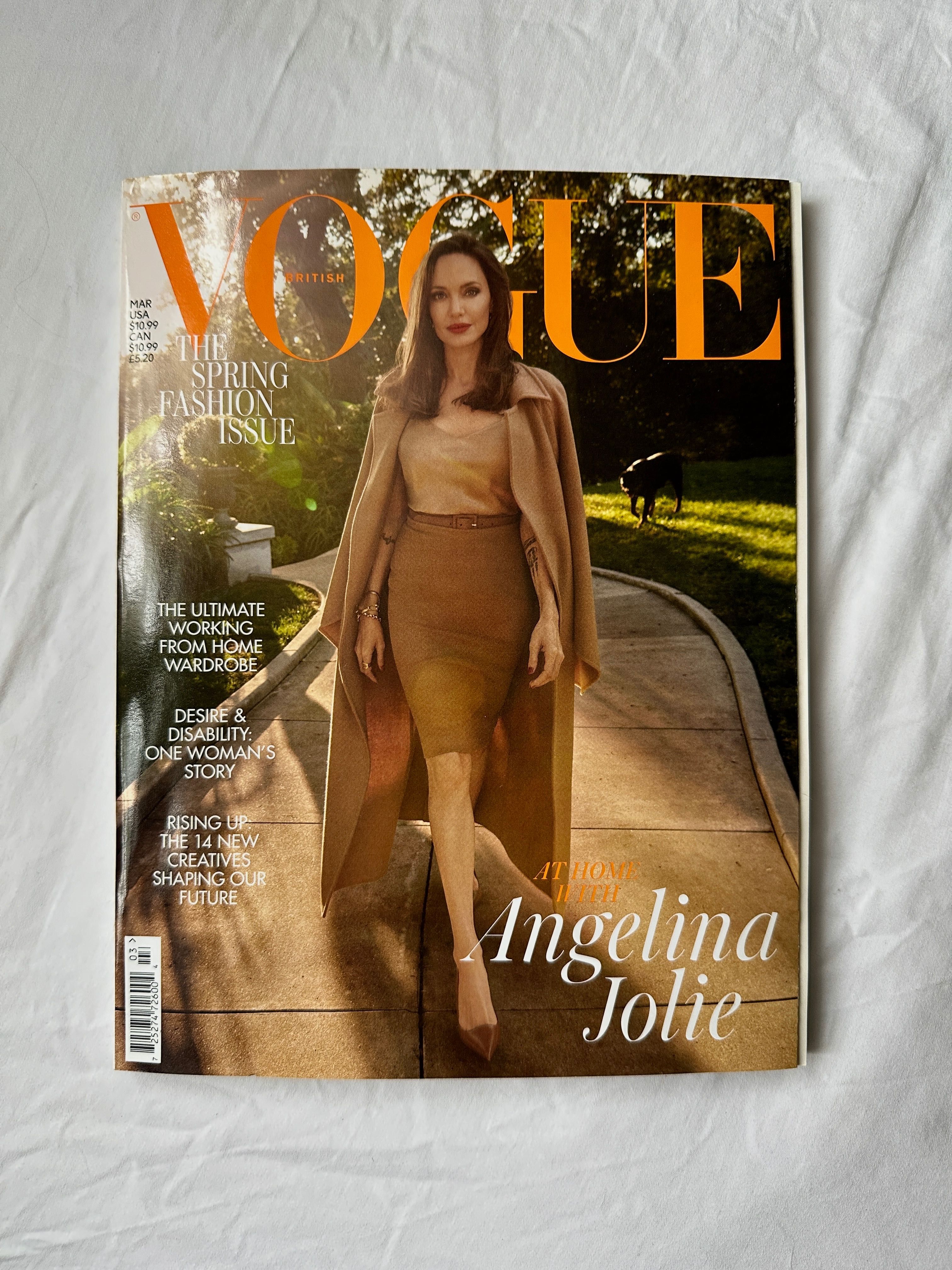 Vogue British 2021 Angelina Jolie brytyjski