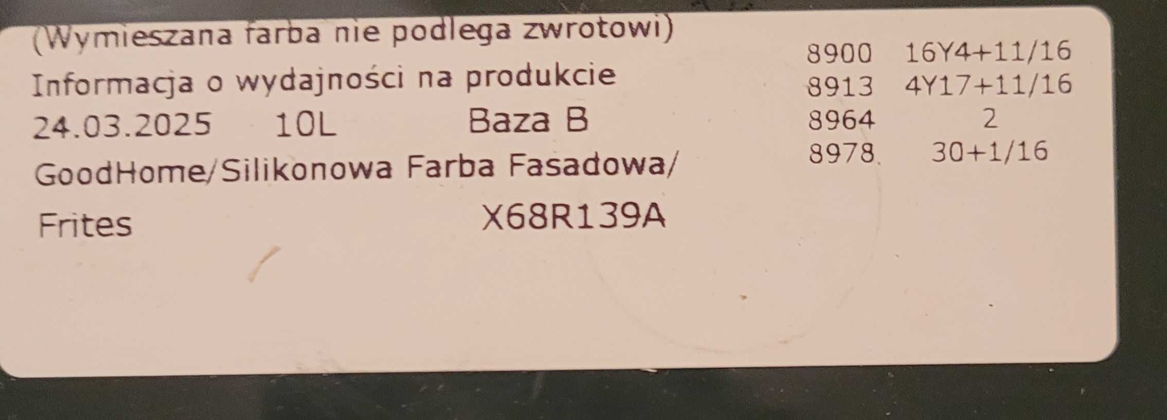 Silikonowa farba fasadowa GoodHome kolor Frites