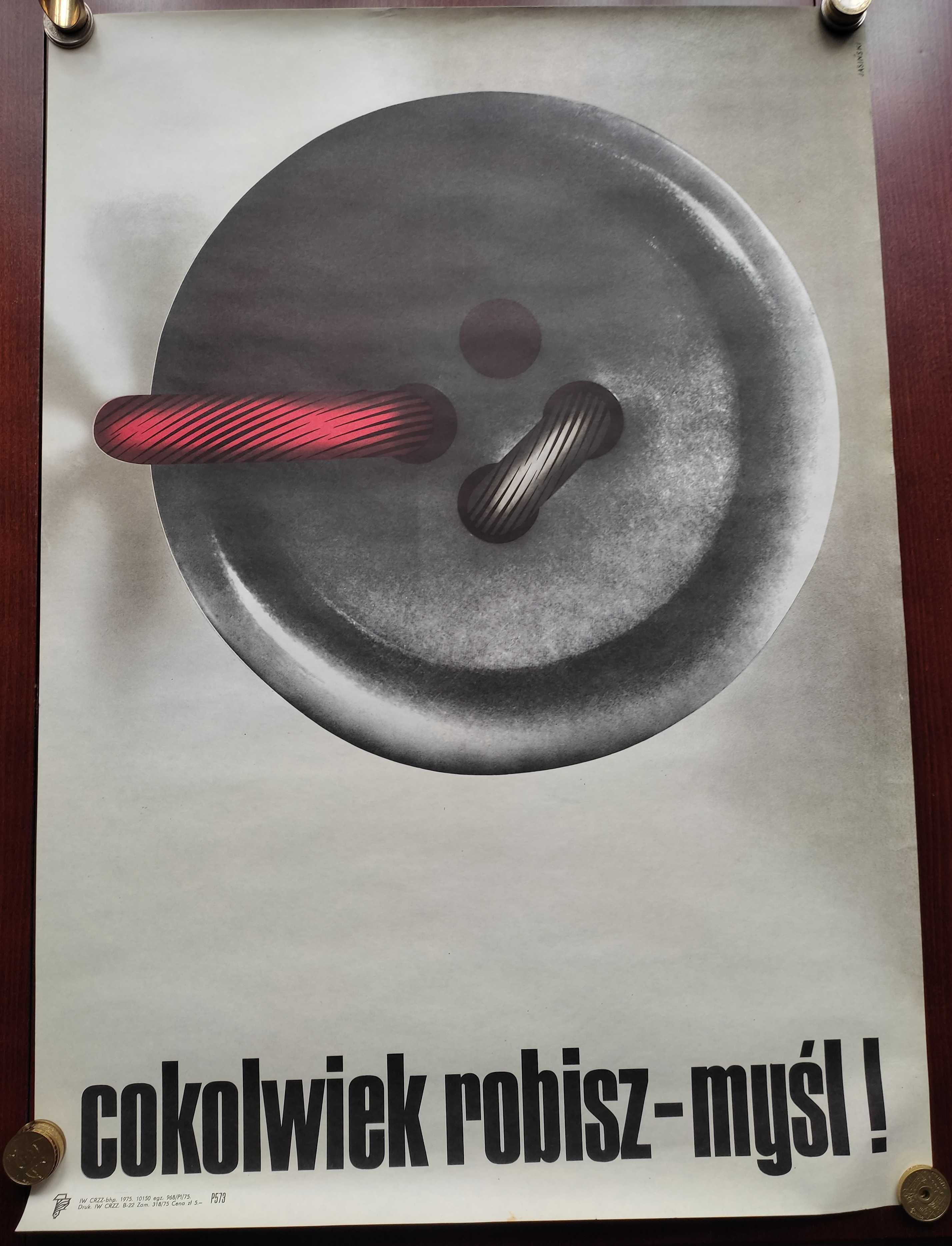 Plakaty o tematyce BHP oraz inne - PRL