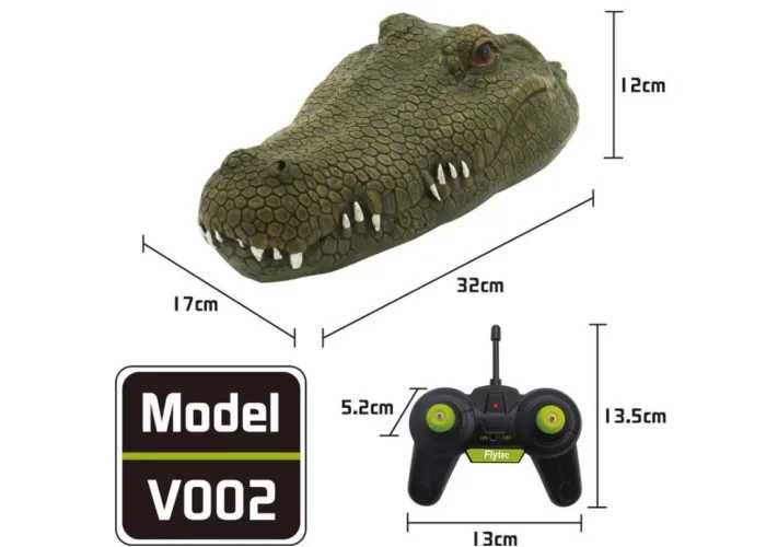 Катер крокодил, плаваюча голова крокодила, дистанційне управління